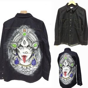 Denim Jacket with Hand Paint by H.Singh On CK jean